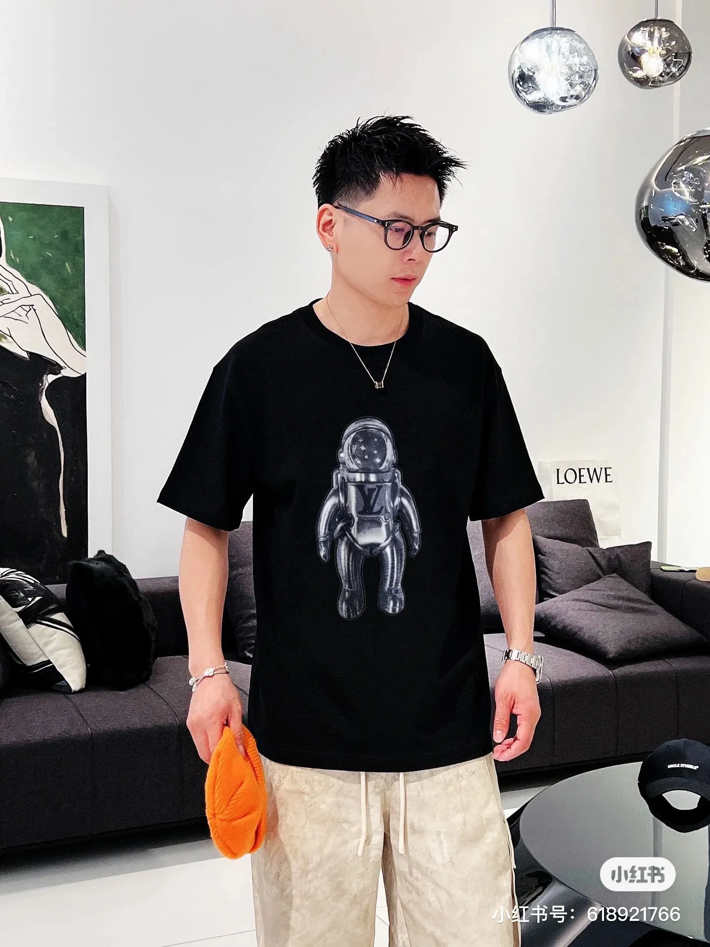 Louis Vuitton/Louis Vuitton astronaut print short sleeves